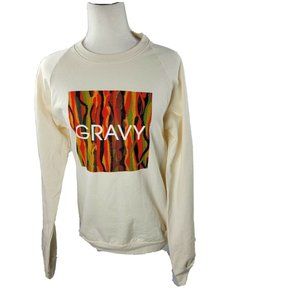 "Gravy" Spellout Sweatshirt Small Cotton